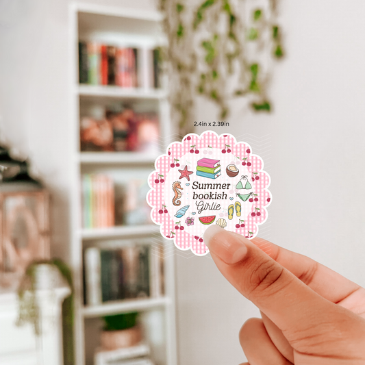 SUMMER BOOKISH GIRLIE STICKER
