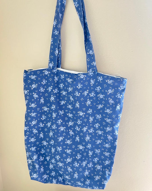 BLUE FLOWERS TOTE BAG