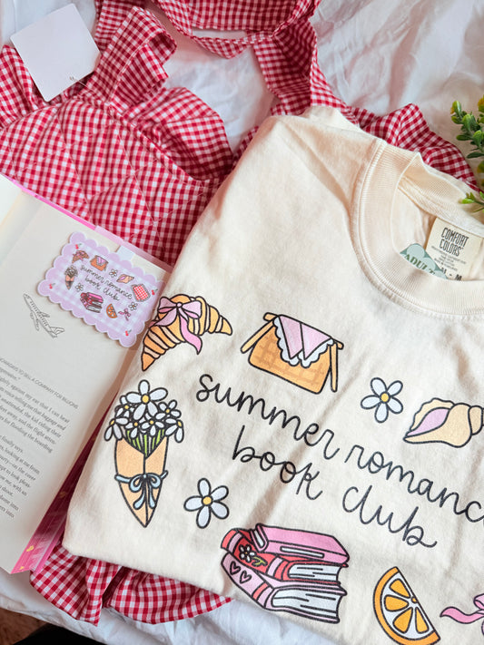 SUMMER ROMANCE BOOK CLUB GLITTER ADULT SIZE SHIRT