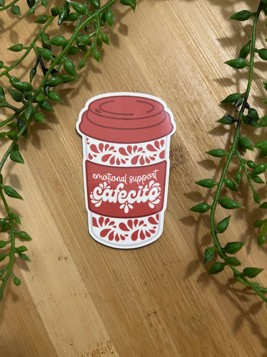 EMOTIONAL SUPPORT CAFECITO STICKER