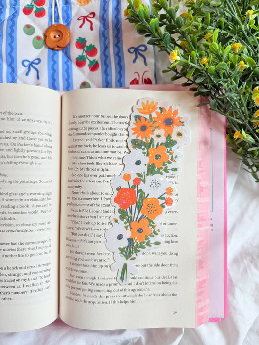 FLORAL HOLOGRAPHIC BOOKMARK