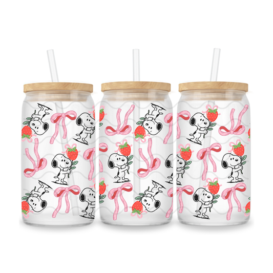 CUTE DOG GLASS CUP