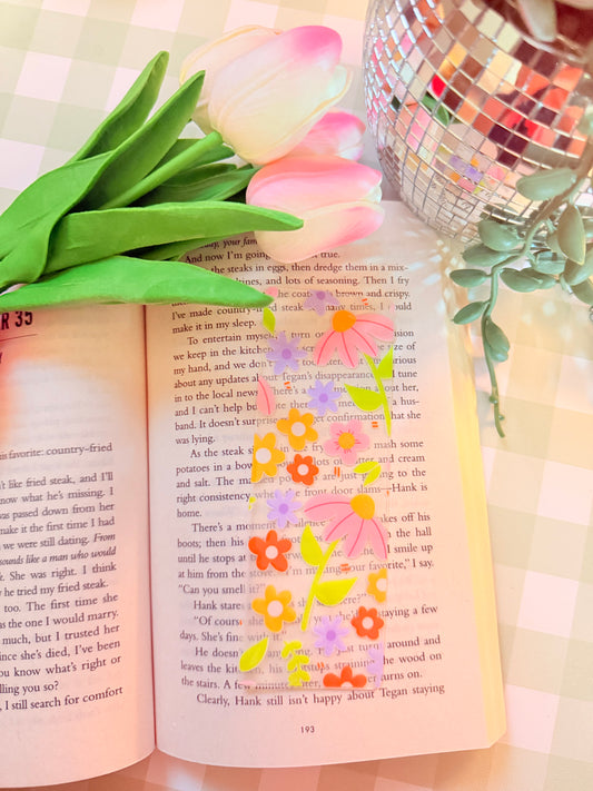 FLORAL ACRYLIC BOOKMARK