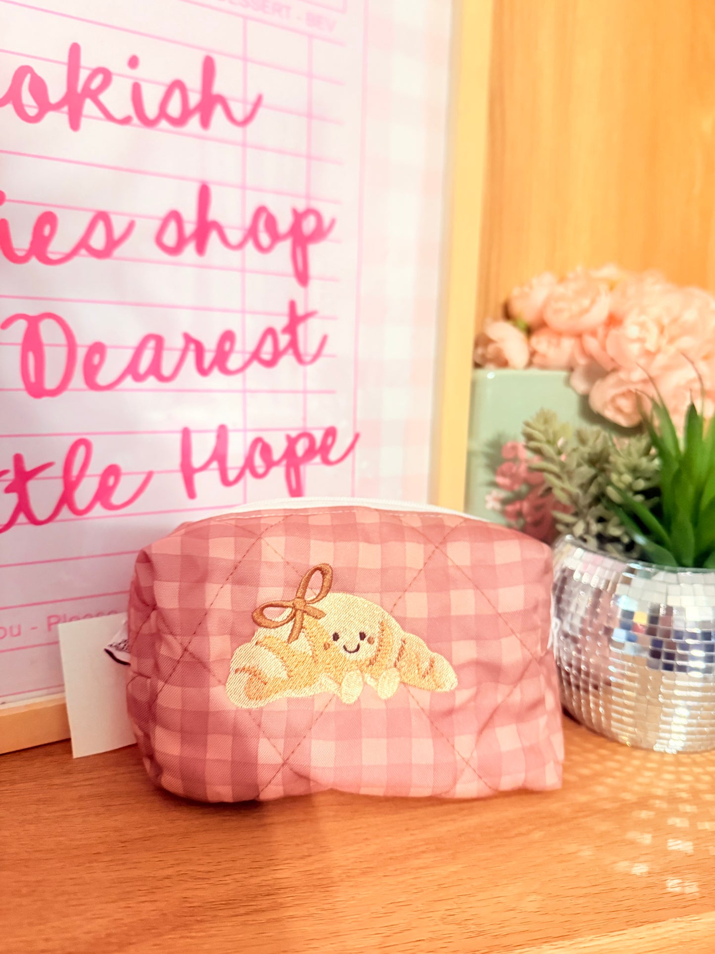 CROISSANT EMBROIDERED XL POUCH