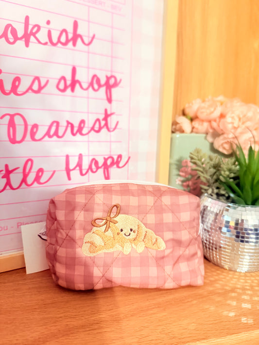 CROISSANT EMBROIDERED XL POUCH