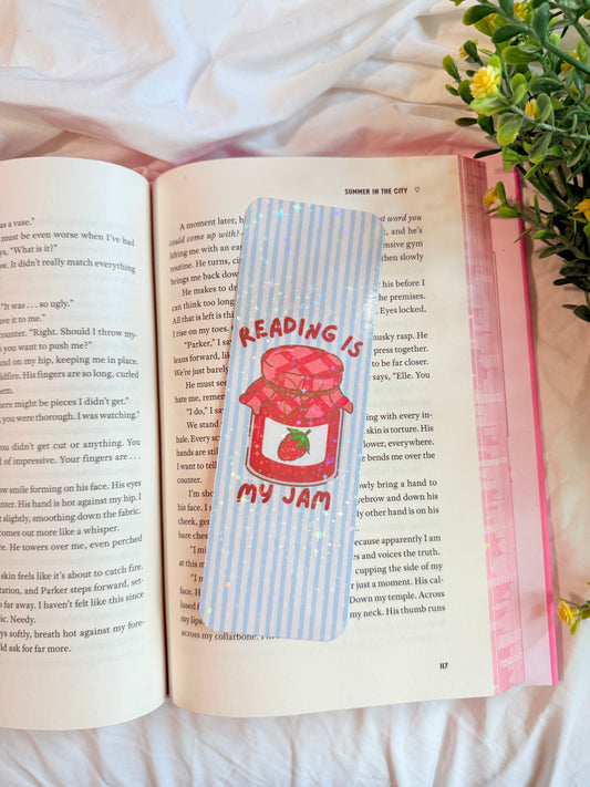 READING IS MY JAM HOLOGRAPHIC BOOKMARK