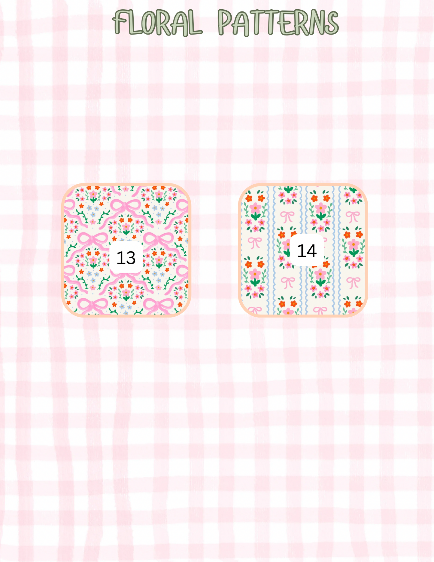 FLORAL PATTERNS ALL SIZES SLEEVES/POUCHES