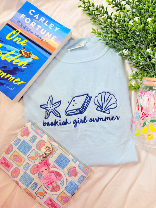 BOOKISH GIRL SUMMER EMBROIDERED ADULT SIZE (SHIRT)