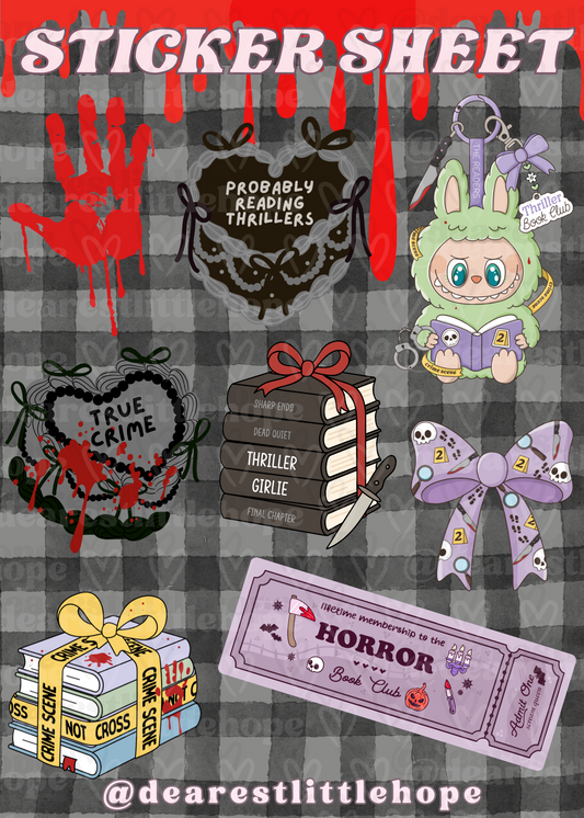 THRILLER STICKER SHEET 4.58IN X 6.41IN