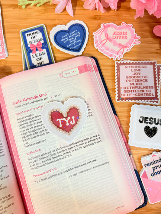 TYJ (THANK YOU JESUS) HOLOGRAPHIC STICKER