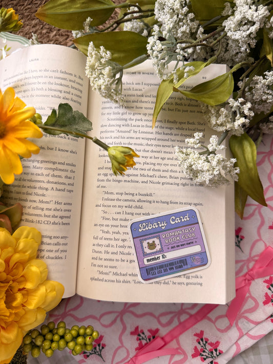 ROMANTASY LIBRARY CARD STICKER