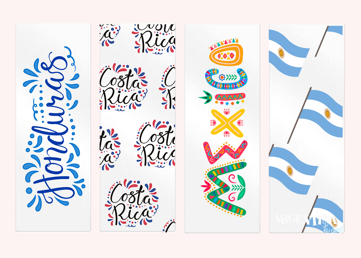 COUNTRIES ACRYLIC BOOKMARKS