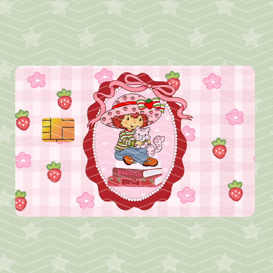 STRAWBERRY BOOKISH CARD SKIN HOLOGRAPHIC