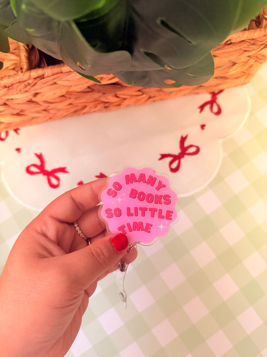 SO MANY BOOKS SO LITTLE TIME BADGE REEL