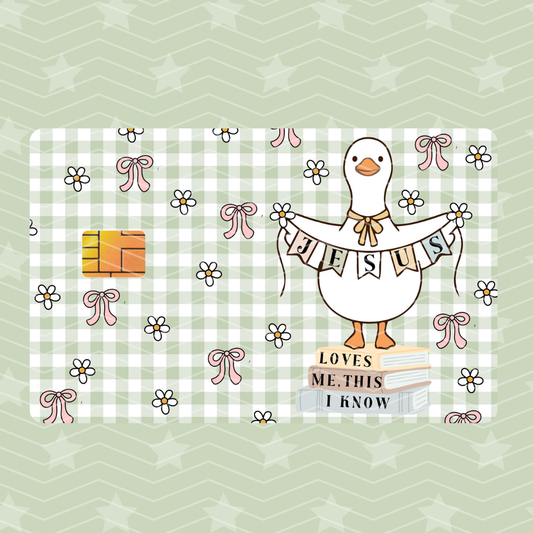 JESUS LOVES ME THIS I KNOW CARD SKIN
