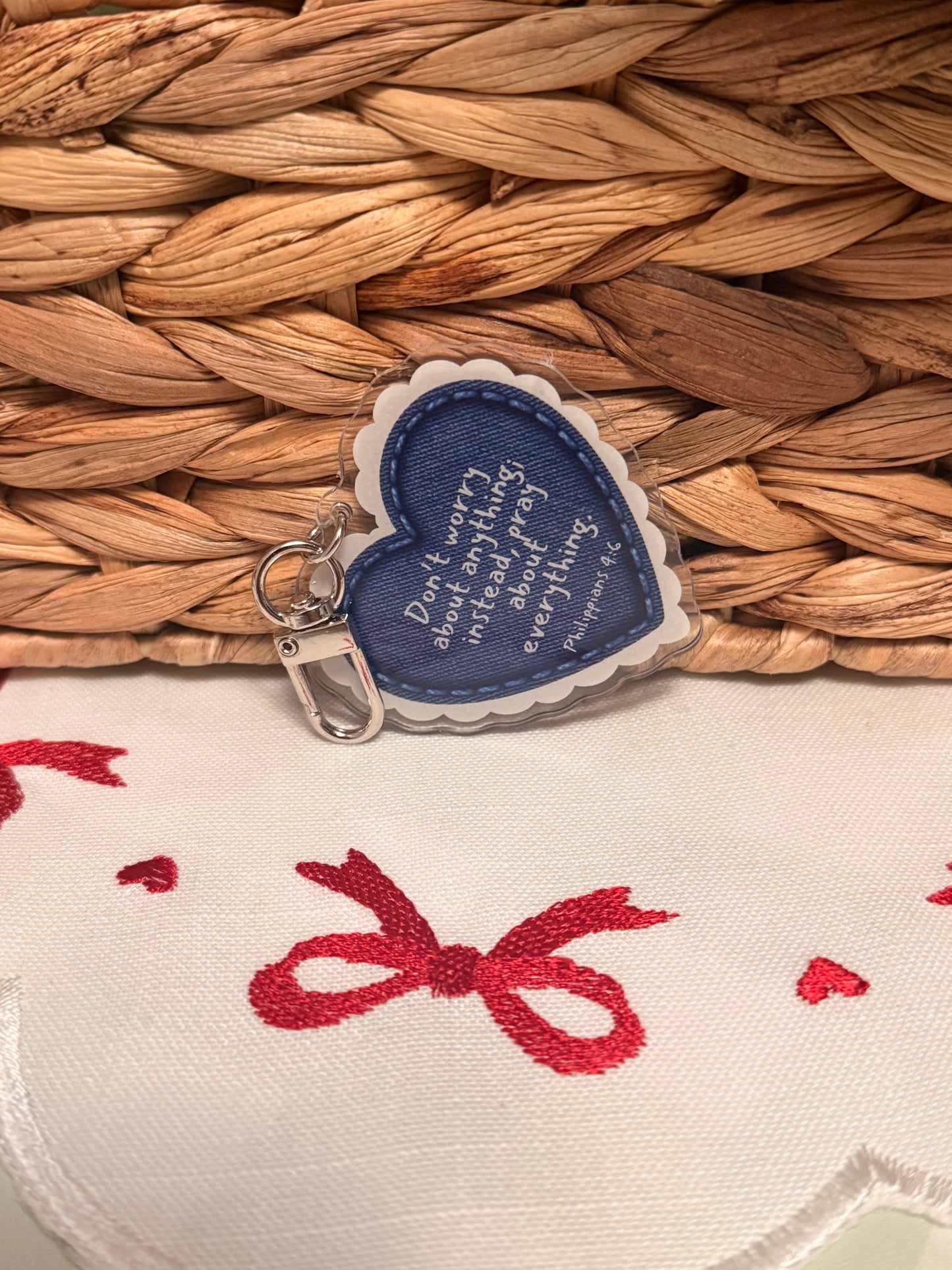 DON’T WORRY ABOUT ANYTHING PHILIPPIANS 4:6 KEYCHAIN