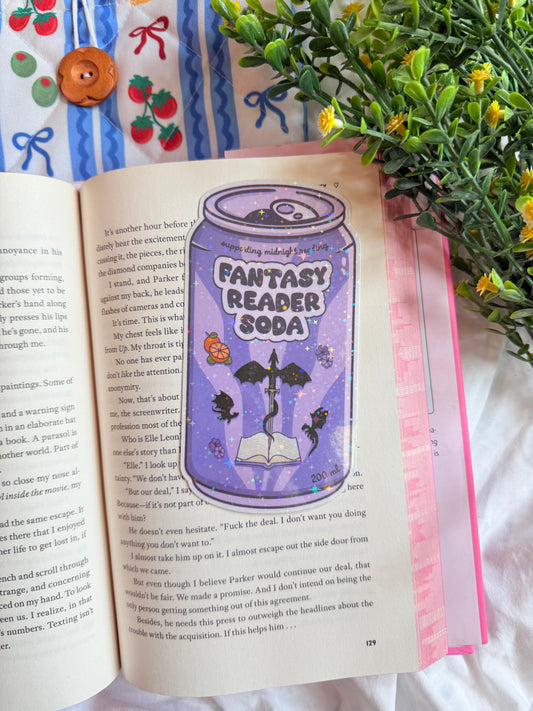 FANTASY READER SODA HOLOGRAPHIC BOOKMARK