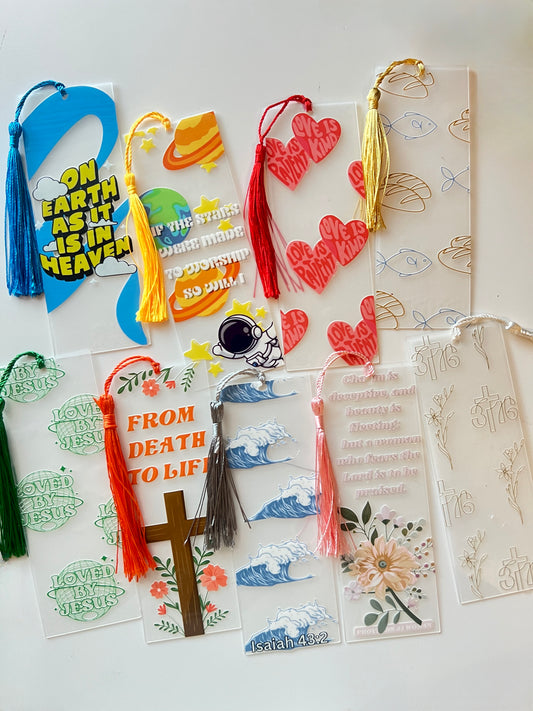 CHRISTIAN ACRYLIC BOOKMARKS