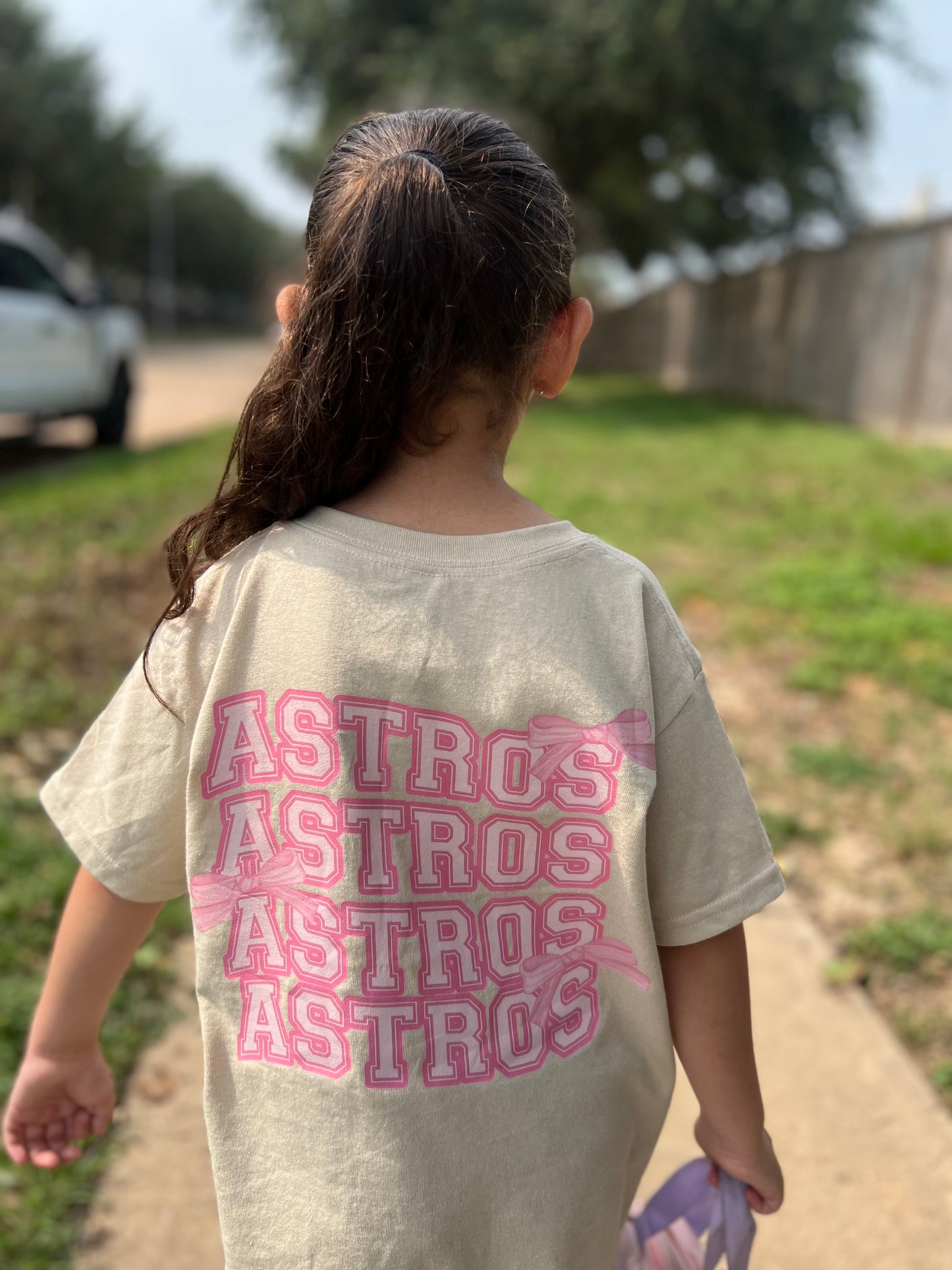 ASTROS COQUETTE BOW YOUTH SIZE (SHIRT/CREWNECK)