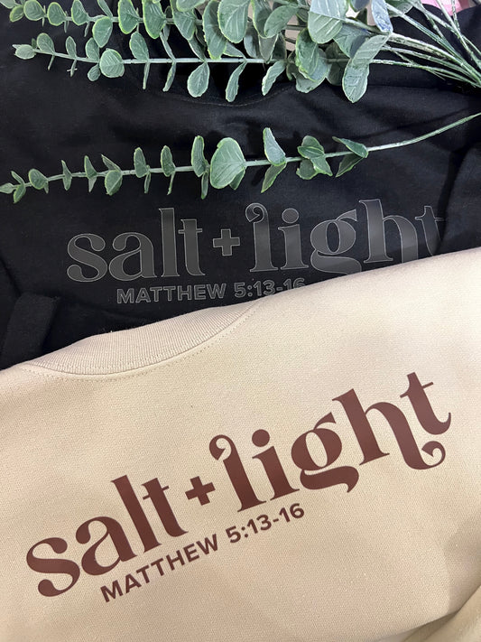 SALT AND LIGHT MATTHEW 5:13-16 ADULT (SHIRT/CREWNECK)