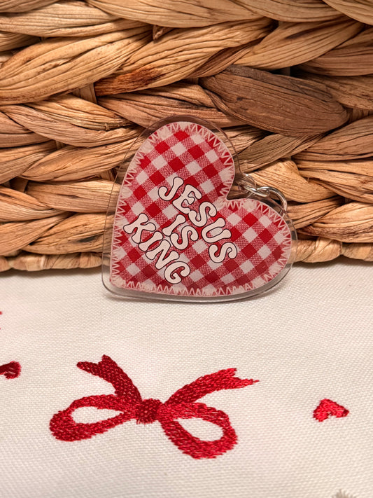 JESUS IS KING KEYCHAIN