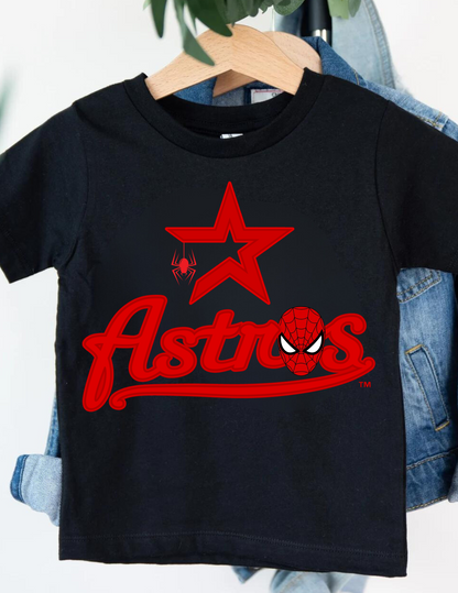 Spiderman Astros Design - Short Sleeve YOUTH