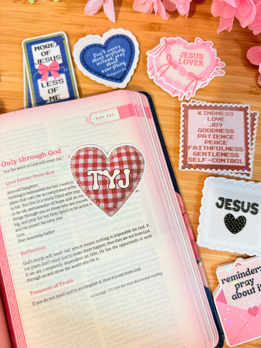 TYJ (THANK YOU JESUS) STICKER