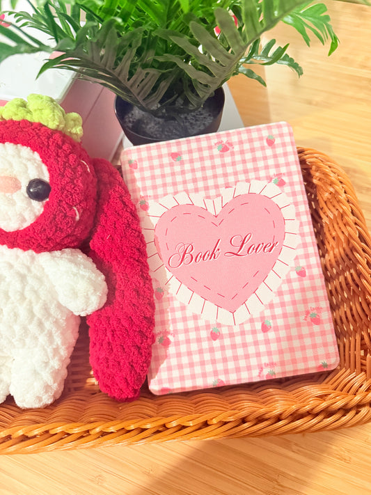 BOOK LOVER STRAWBERRY CLEAR BACK KINDLE CASE