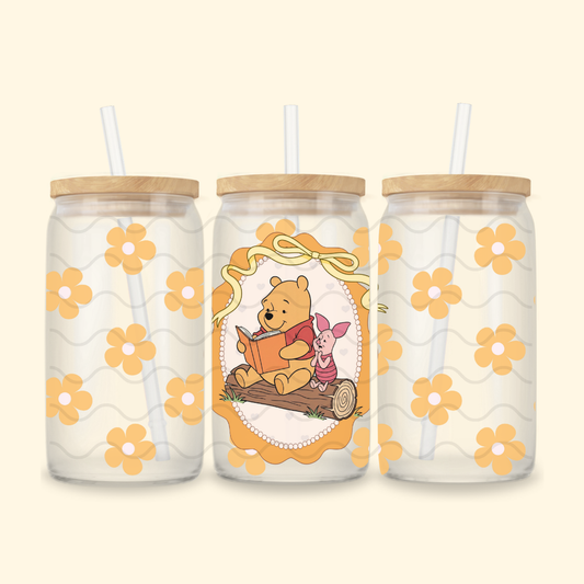 POOH BOOKISH GLASS CUP
