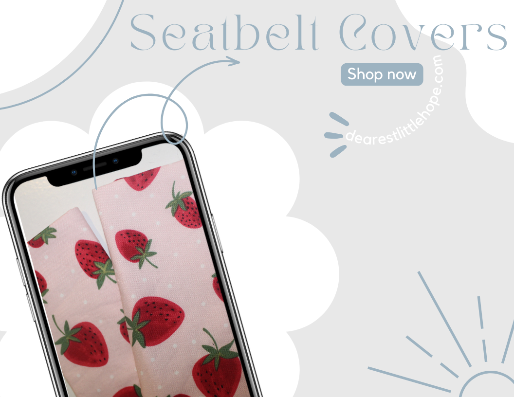 STRAWBERRY SEAT BELT COVERS