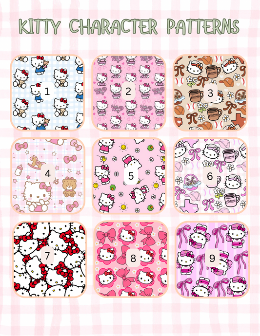 KITTY CHARACTER PATTERNS ALL SIZES SLEEVES/POUCHES