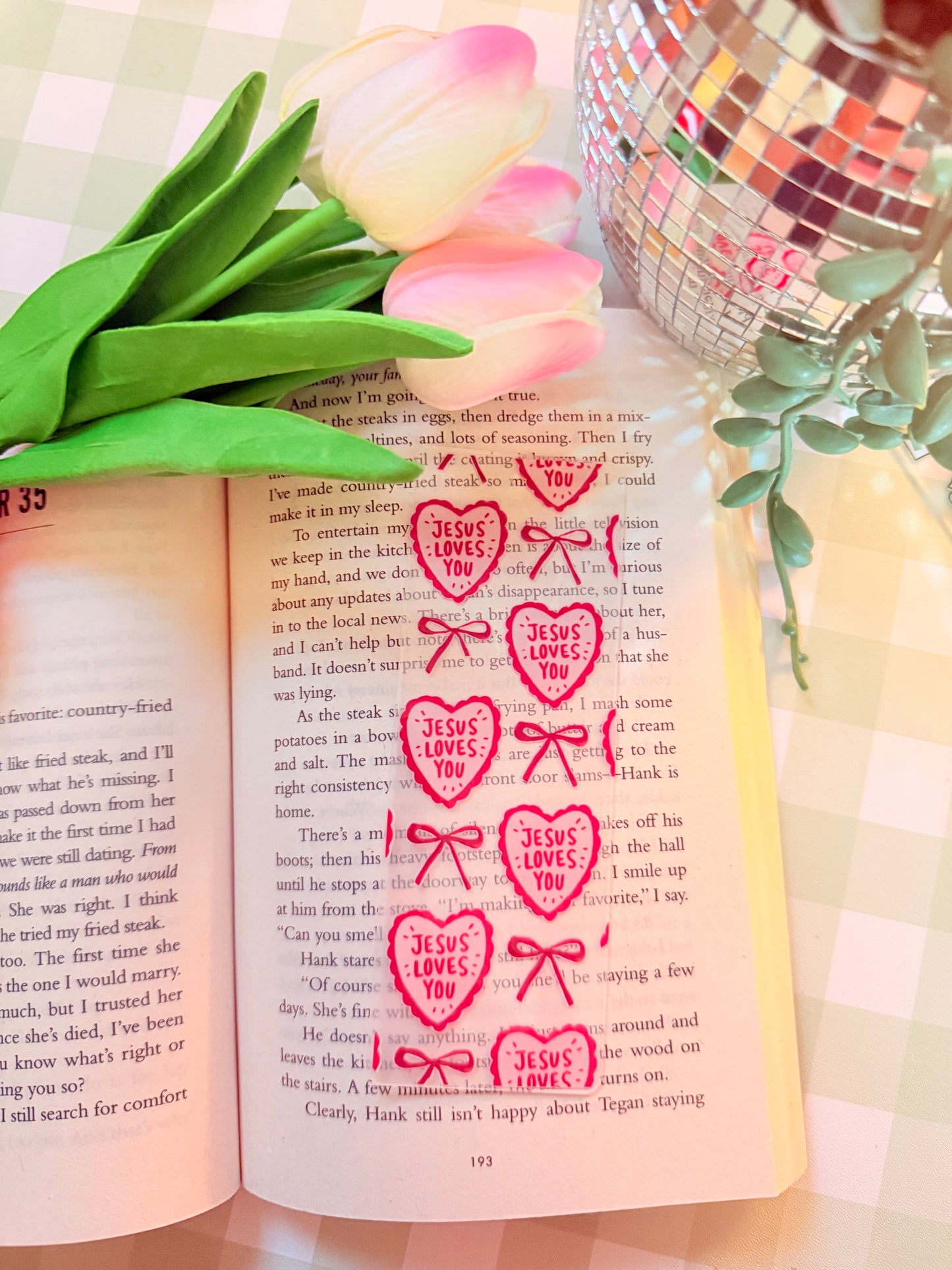 JESUS LOVES YOU ACRYLIC BOOKMARK