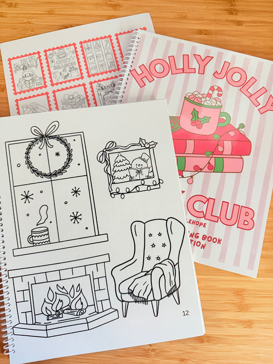 HOLLY JOLLY BOOK CLUB COLORING BOOK