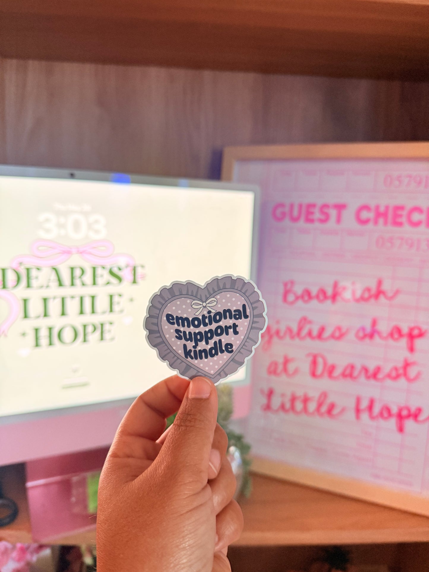 EMOTIONAL SUPPORT KINDLE STICKER