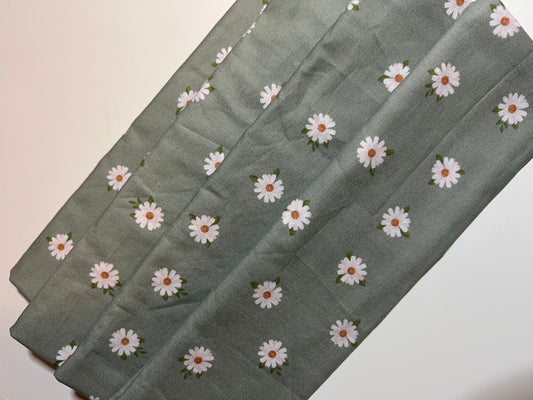 SAGE GREEN MINI FLOWERS SEAT BELT COVERS