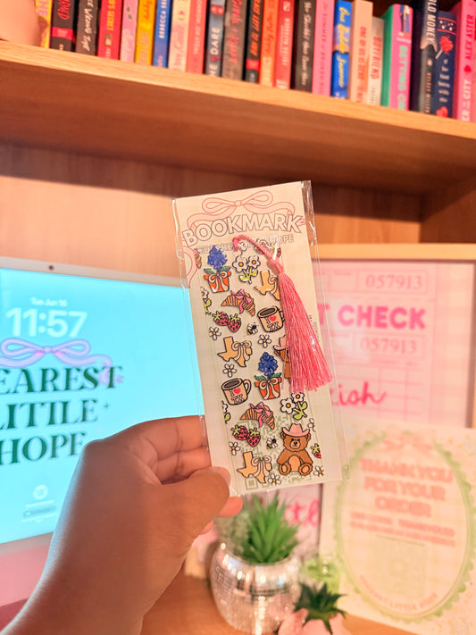 CUTE DOG BOOKISH ACRYLIC BOOKMARK