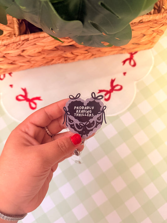 PROBABLY READING THRILLERS BADGE REEL