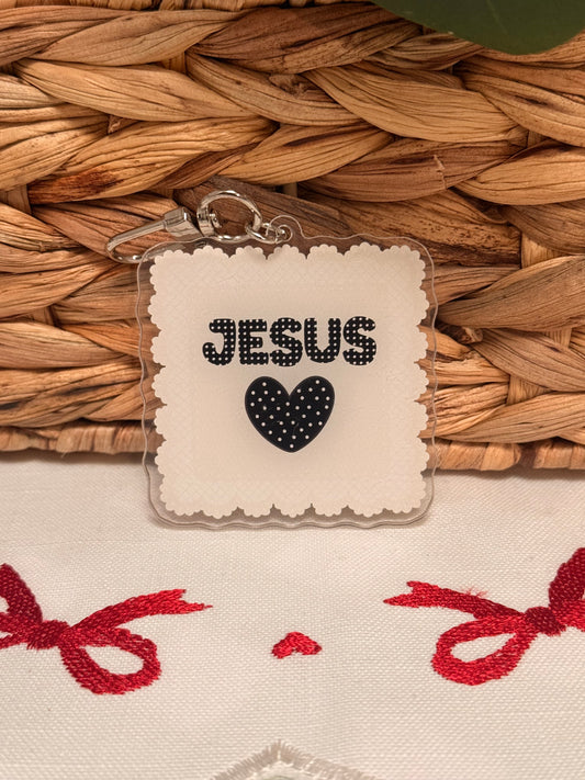 JESUS POLKADOT KEYCHAIN