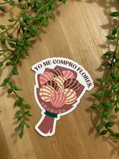 YO ME COMPRO FLORES STICKER