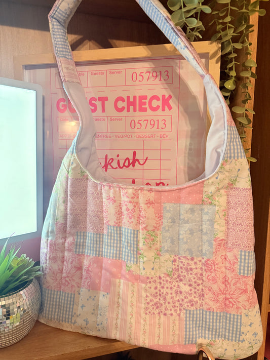 LILAC PATCHWORK MEDIUM TOTE