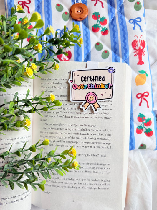 CERTIFIED OVERTHINKER MAGNETIC BOOKMARK