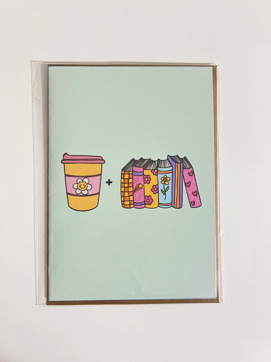 COFFEE + BOOKS GREETING CARD