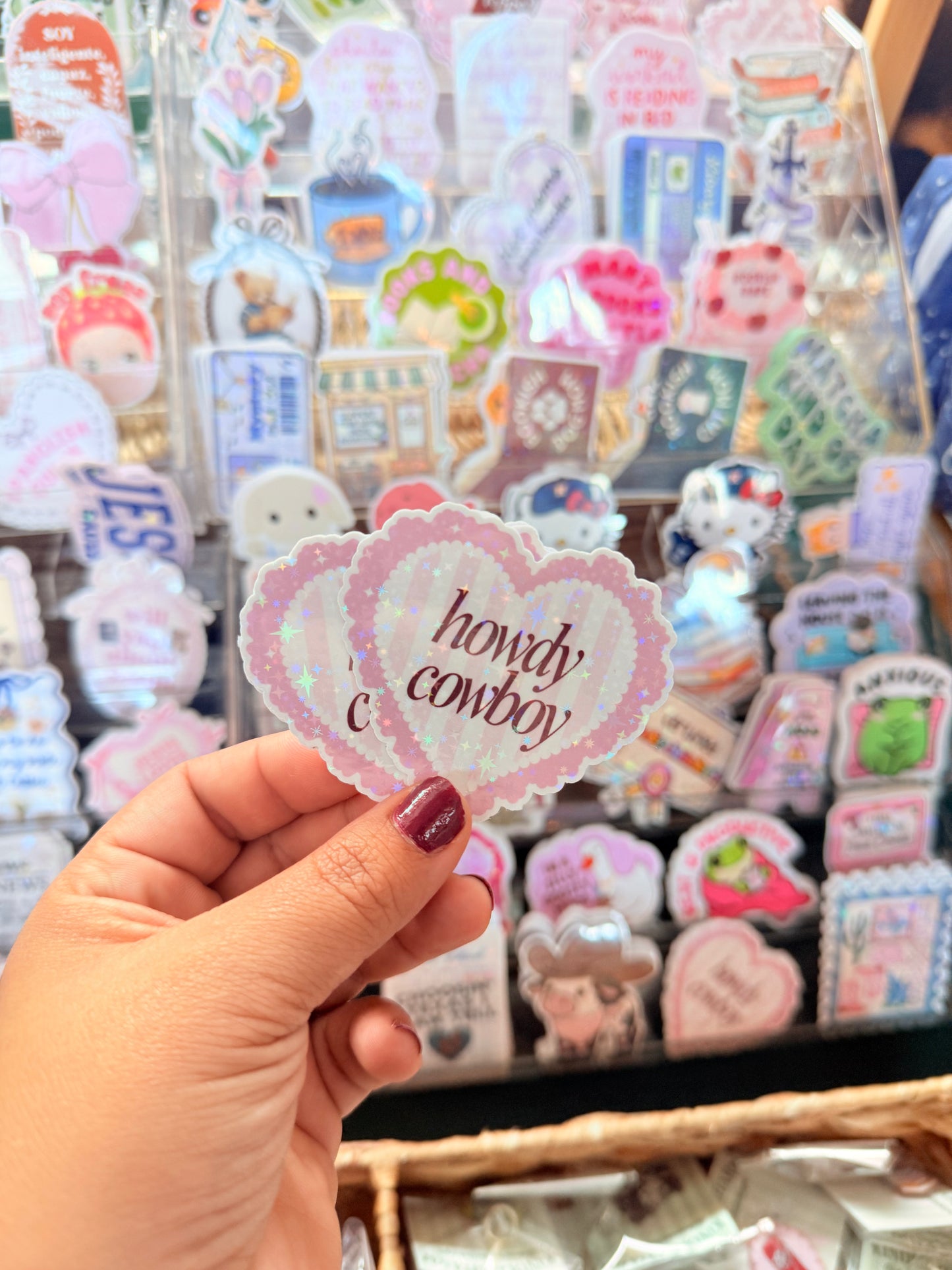 HOWDY COWBOY HOLOGRAPHIC STICKER