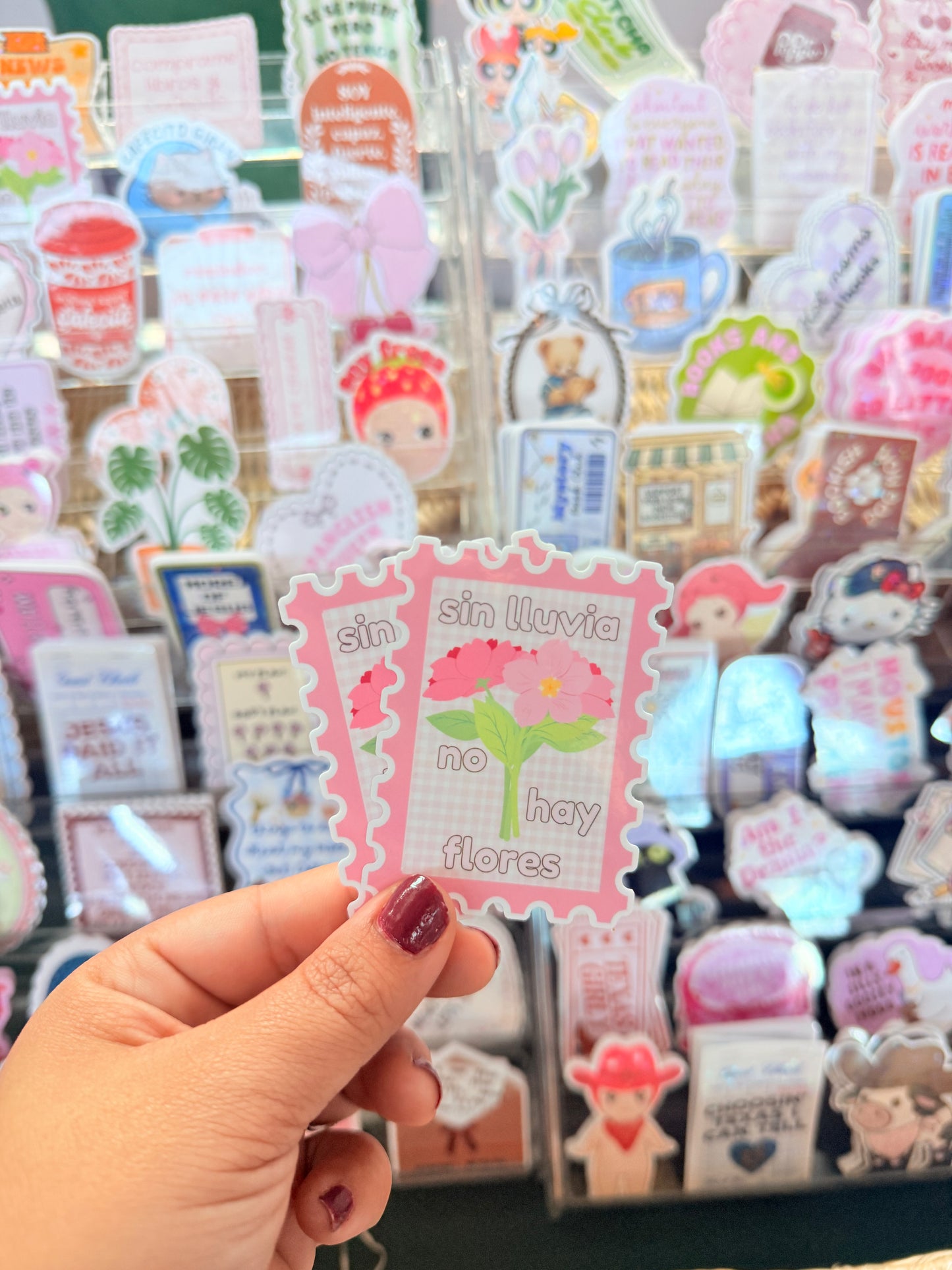 SIN LLUVIA NO HAY FLORES STICKER