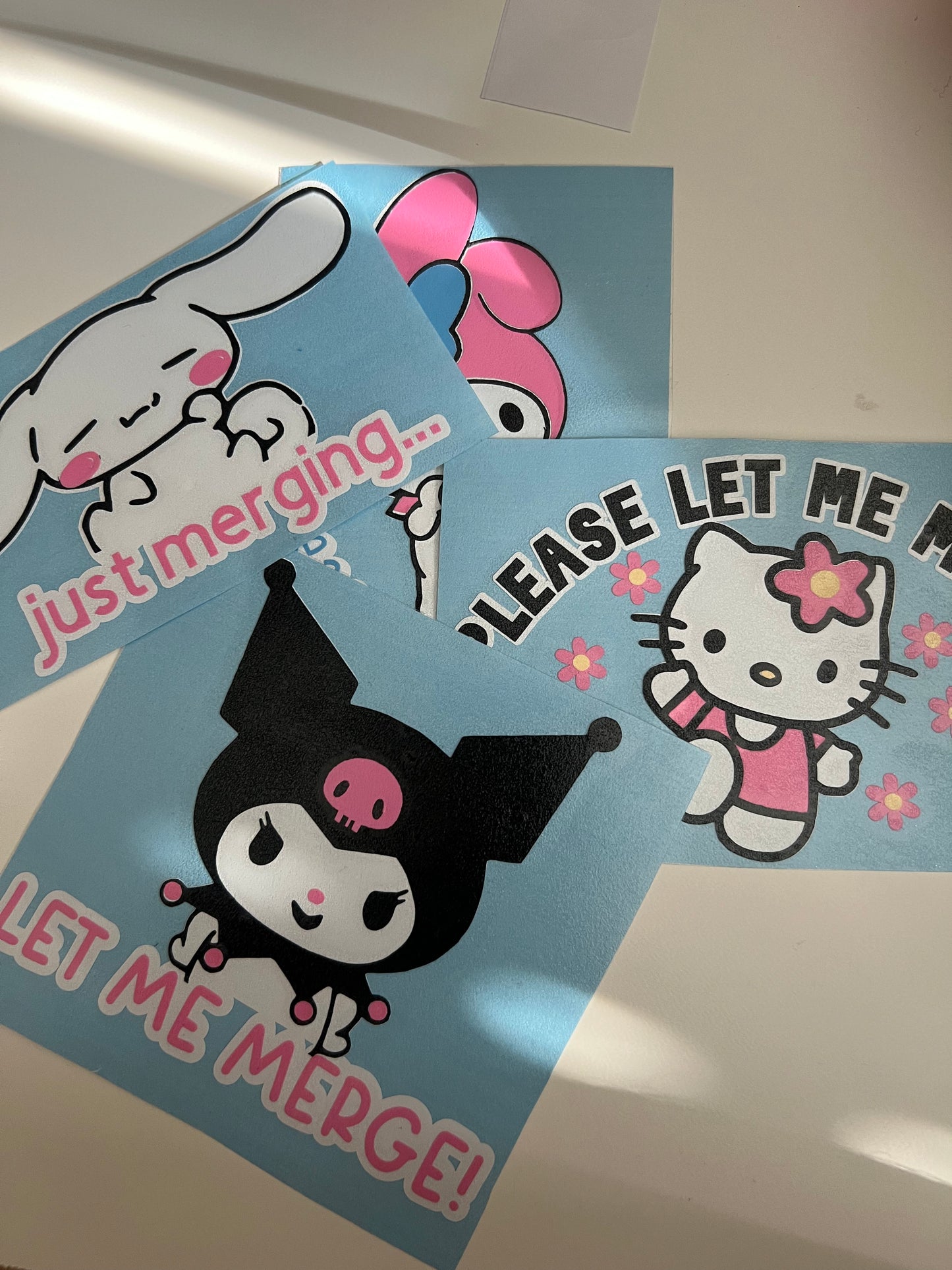 KUROMI LET ME MERGE CAR DECAL