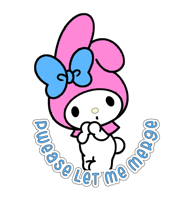 MY MELODY PWEASE LET ME MERGE CAR DECAL