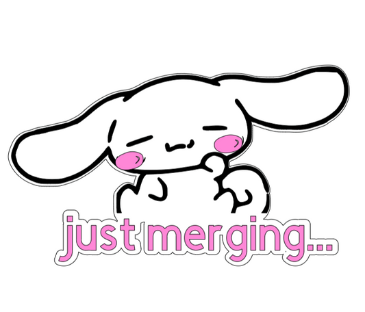 CINNAMOROLL JUST MERGING CAR DECAL