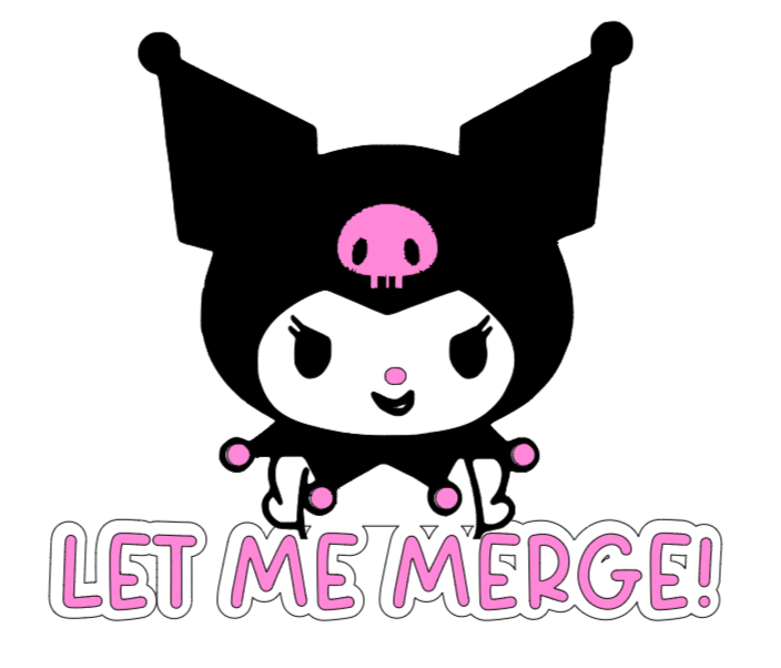 KUROMI LET ME MERGE CAR DECAL