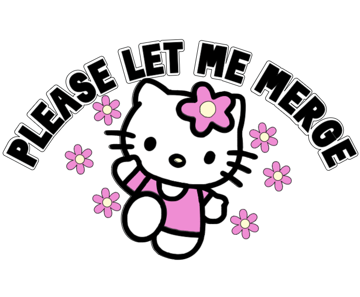 HELLO KITTY PLEASE LET ME MERGE CAR DECAL