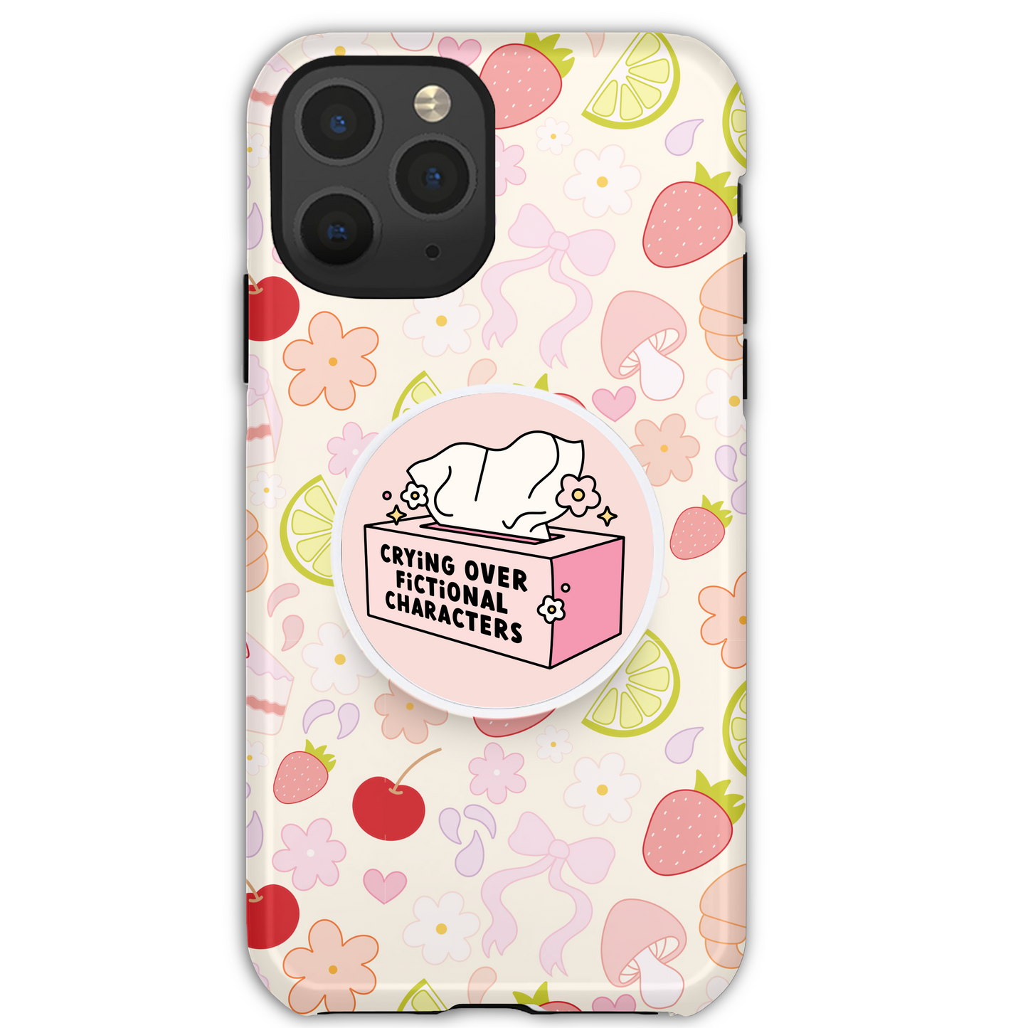 CRYING OVER FICTIONAL CHARACTERS POP SOCKET (1.5IN)